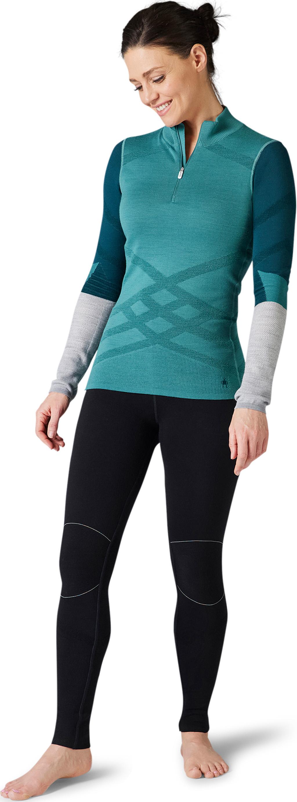 Numéro de l'image de la galerie de produits 3 pour le produit Couche de base zippée 1/4 Intraknit Colorblock Merino 200 - Femme