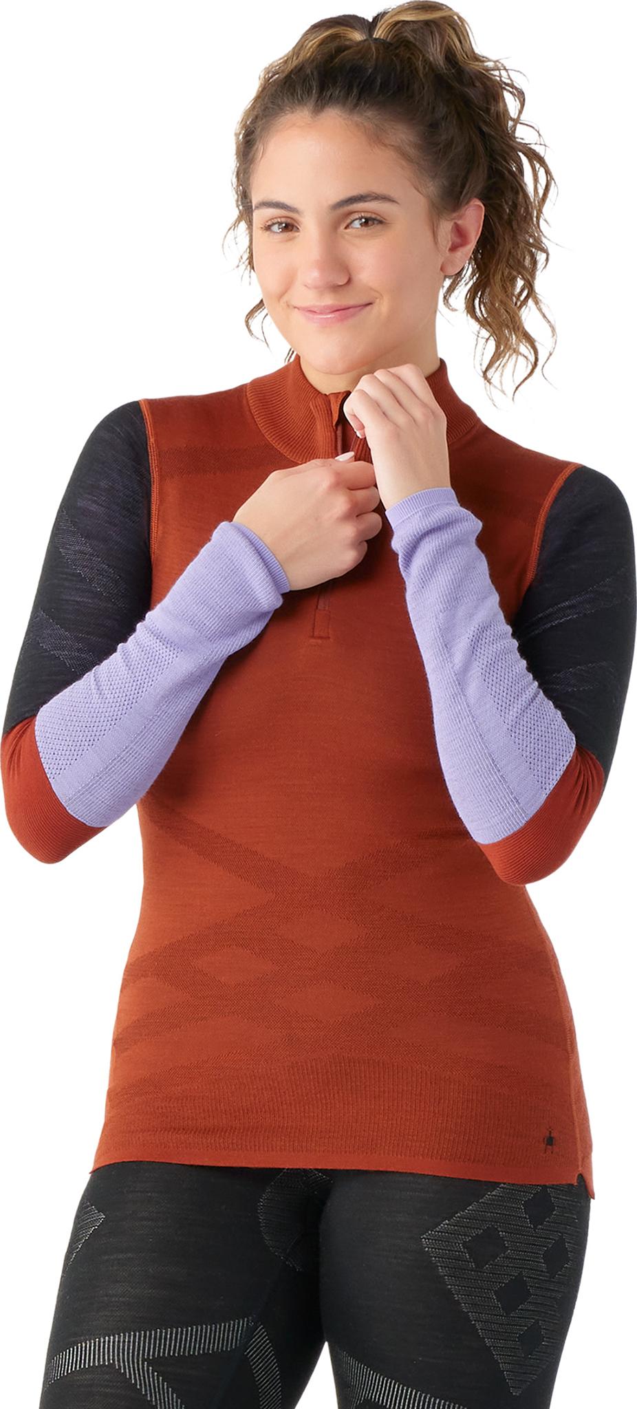 Product gallery image number 3 for product Intraknit Merino 200 Colorblock 1/4 Zip Baselayer - Women's