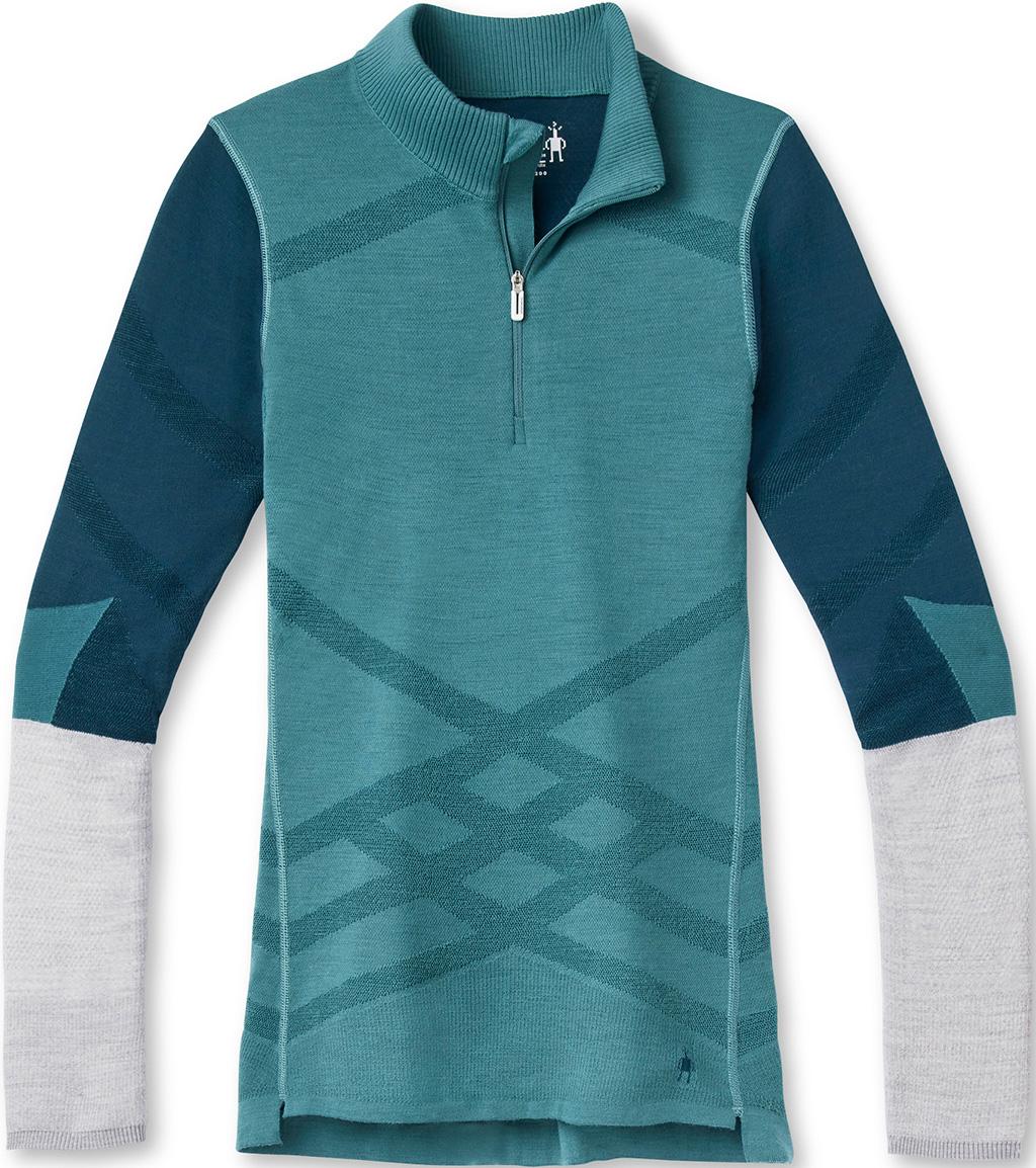 Numéro de l'image de la galerie de produits 1 pour le produit Couche de base zippée 1/4 Intraknit Colorblock Merino 200 - Femme