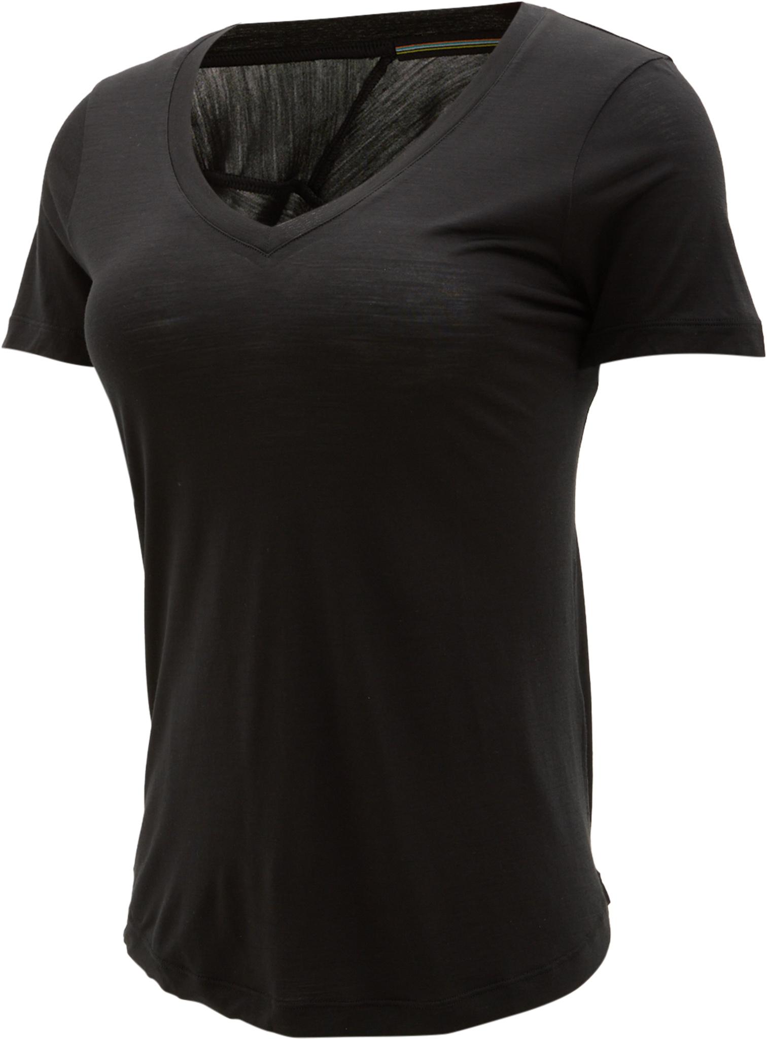 Product gallery image number 3 for product T-shirt à manches courtes et encolure en V 120 de Merino Sport - Femme