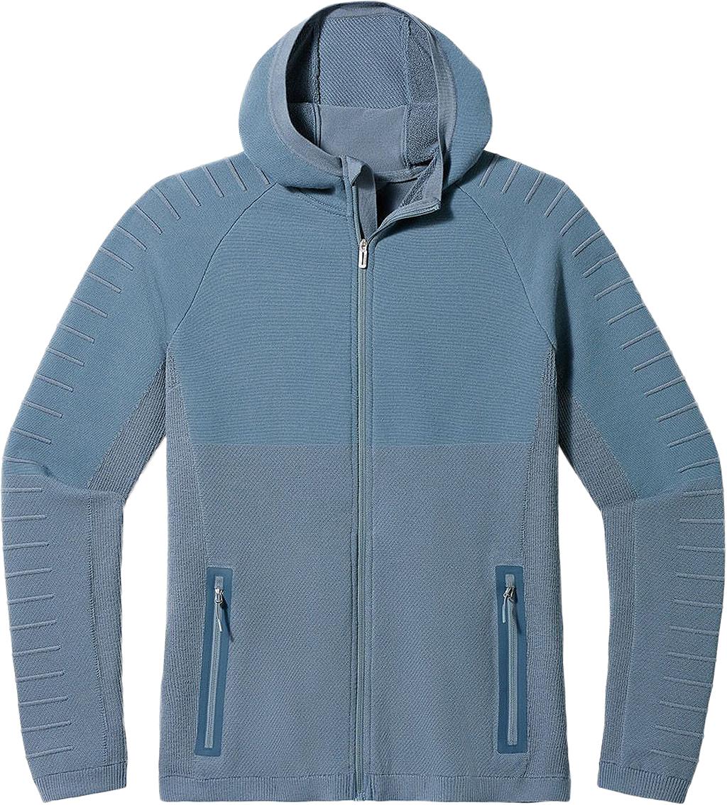 Image de produit pour Chandail à capuchon en molleton à glissière pleine longueur mérinos Intraknit - Homme