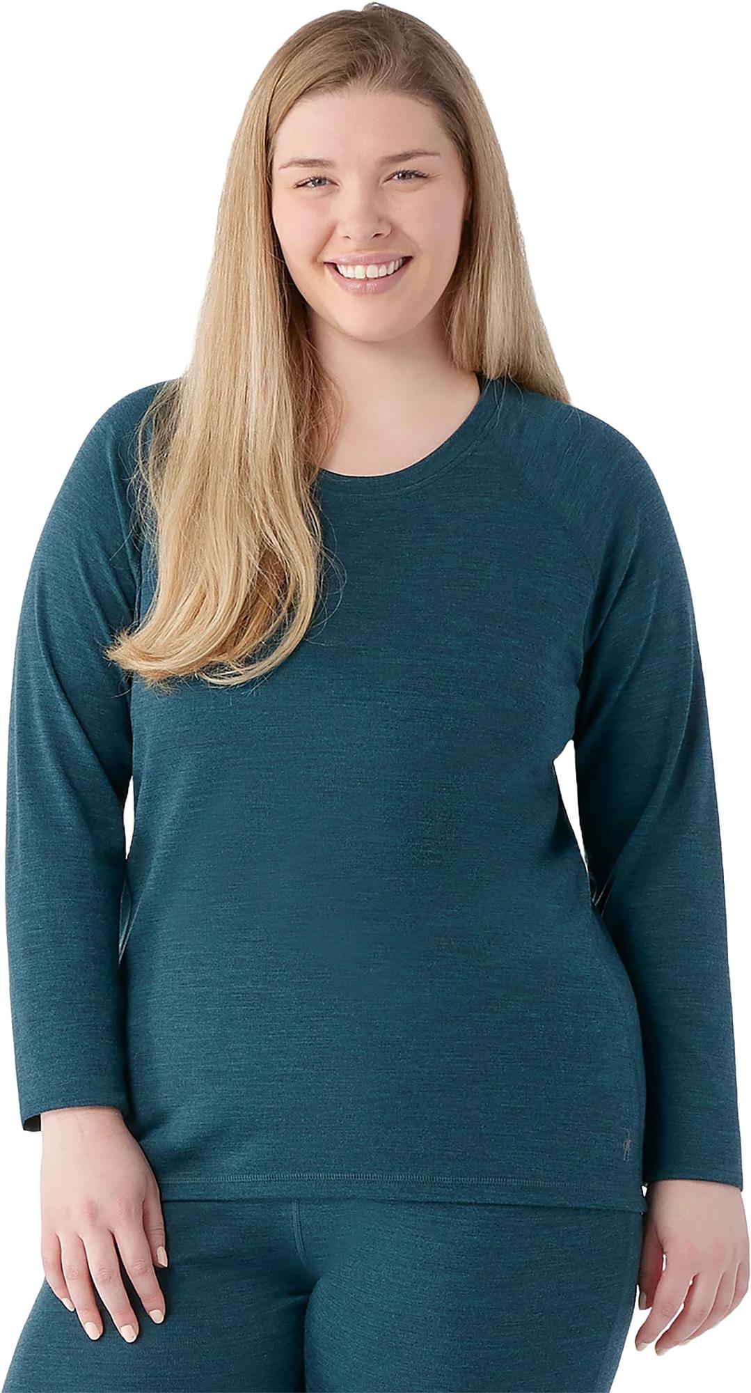 Product gallery image number 3 for product Classic Thermal Merino Plus Size Crew Neck Base Layer Top - Women's
