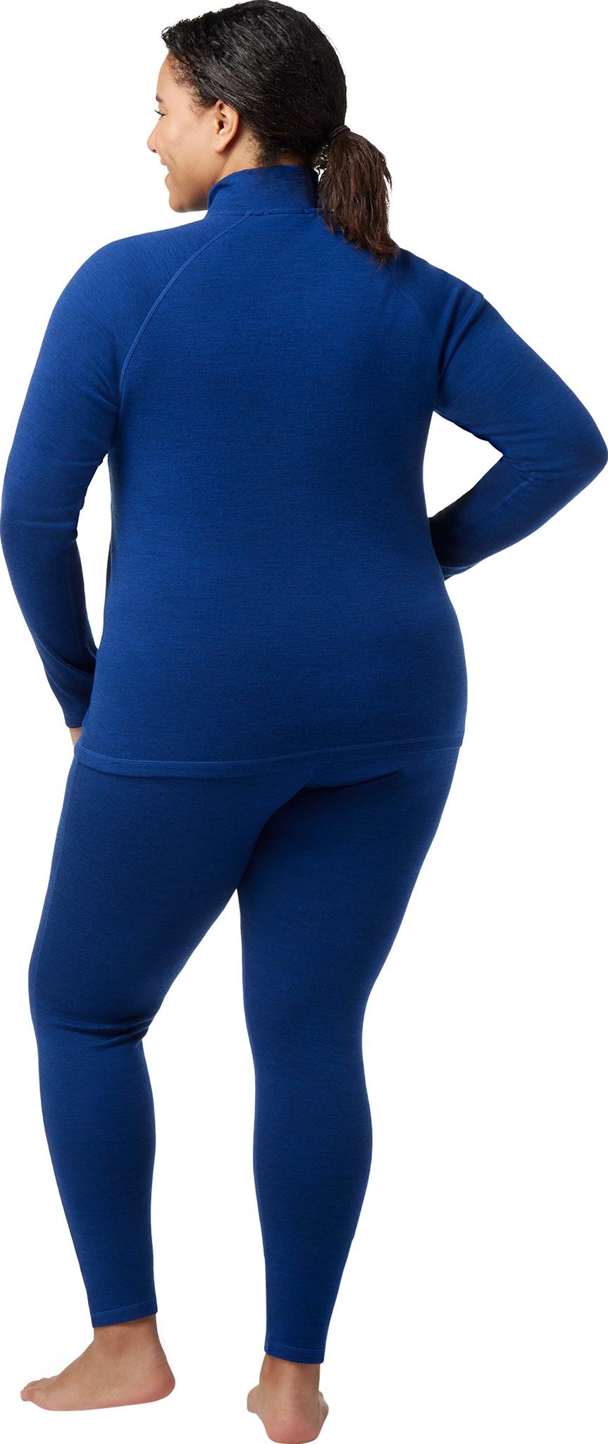 Numéro de l'image de la galerie de produits 2 pour le produit Couche de base à glissière 1/4 thermique en laine mérinos classique grande taille - Femme