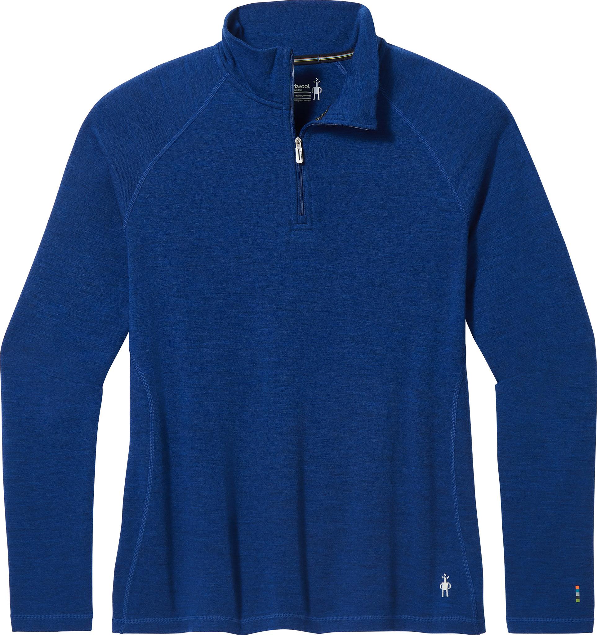 Numéro de l'image de la galerie de produits 1 pour le produit Couche de base à glissière 1/4 thermique en laine mérinos classique grande taille - Femme