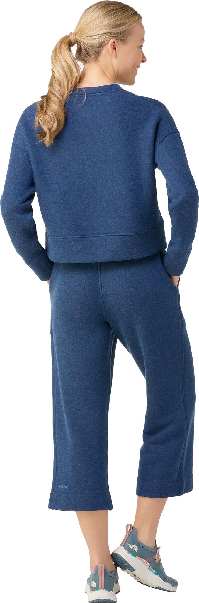 Numéro de l'image de la galerie de produits 3 pour le produit Pantalon écourté à jambe large en tissu éponge recyclé - Femme