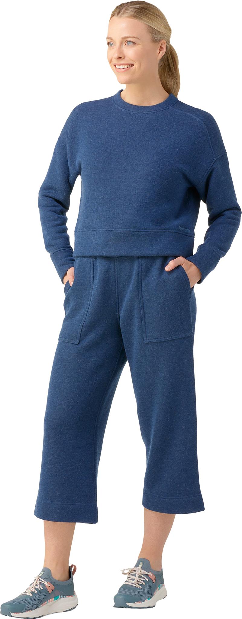 Numéro de l'image de la galerie de produits 2 pour le produit Pantalon écourté à jambe large en tissu éponge recyclé - Femme