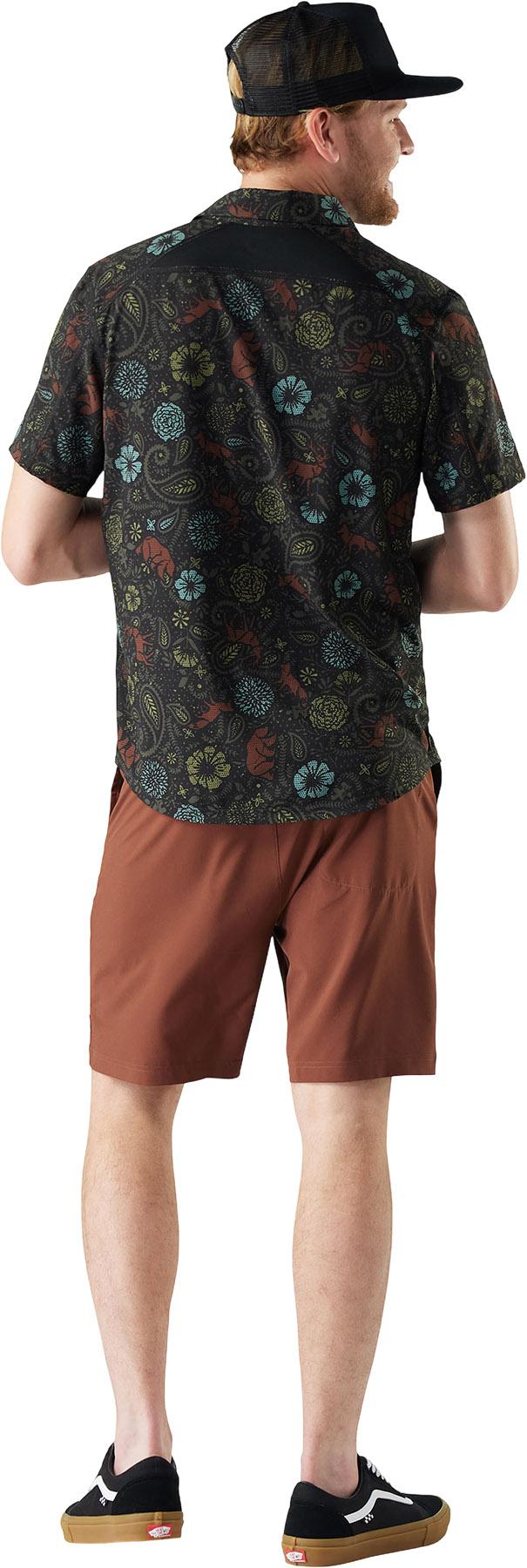 Product gallery image number 3 for product Printed Short Sleeve Button Down Shirt - Men's