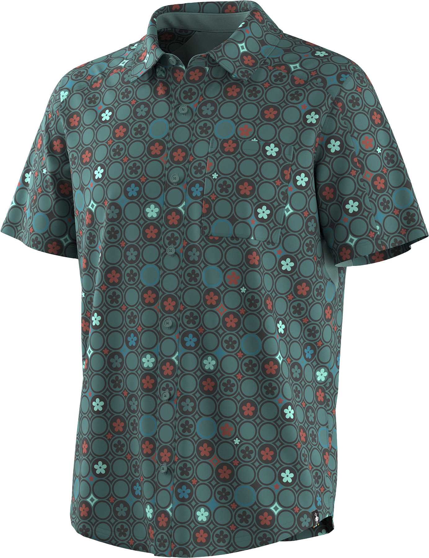 Dusty Teal Geo Floral