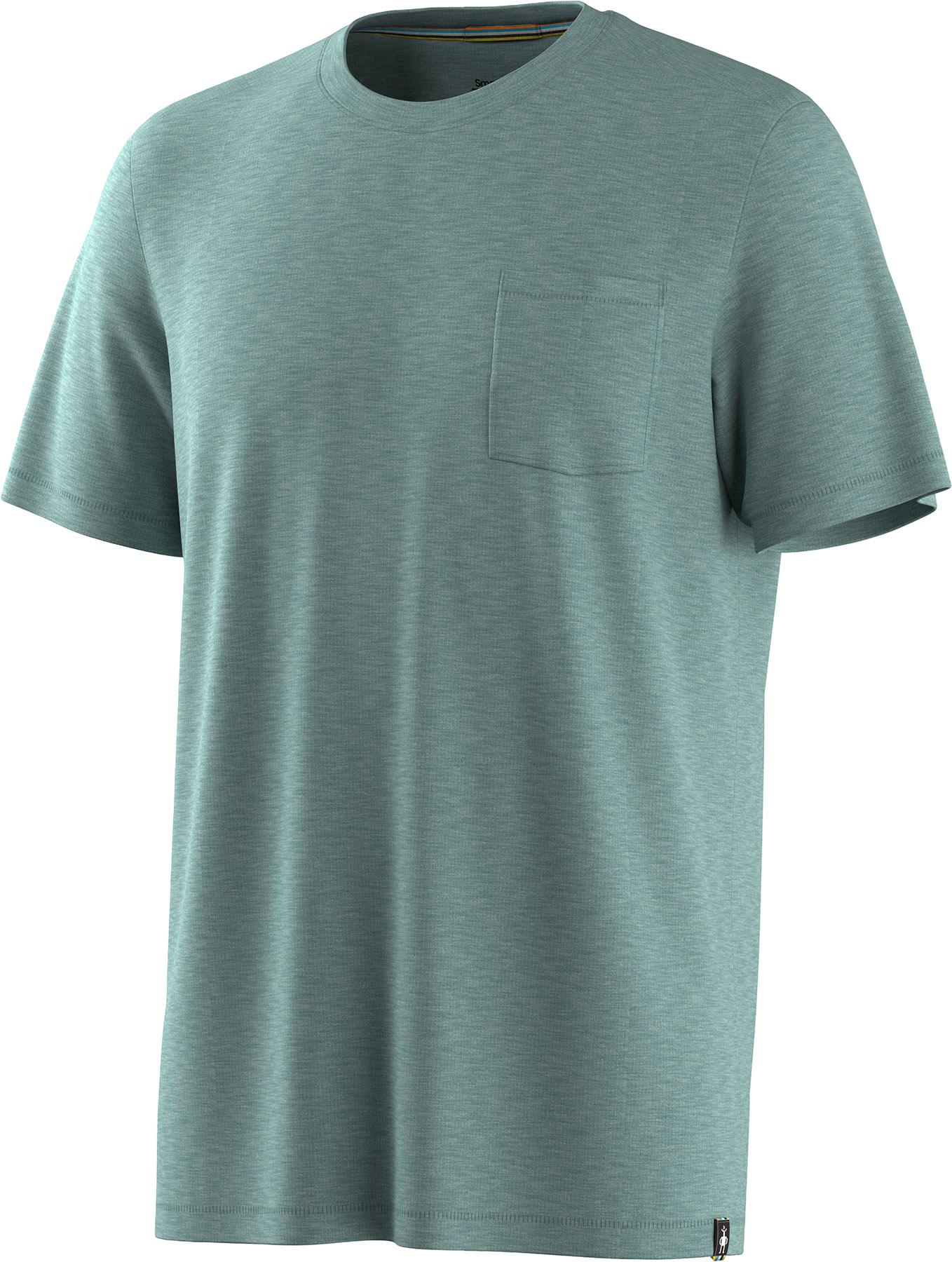 Image de produit pour T-shirt à poche en mélange de chanvre et mérinos - Homme