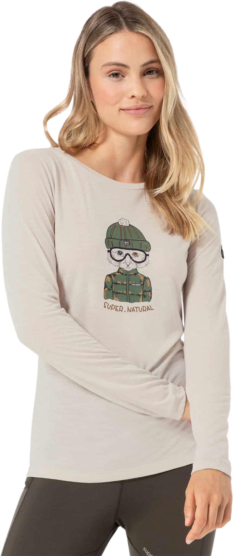 Product gallery image number 3 for product Snow Cat Long Sleeve T-Shirt - Women's