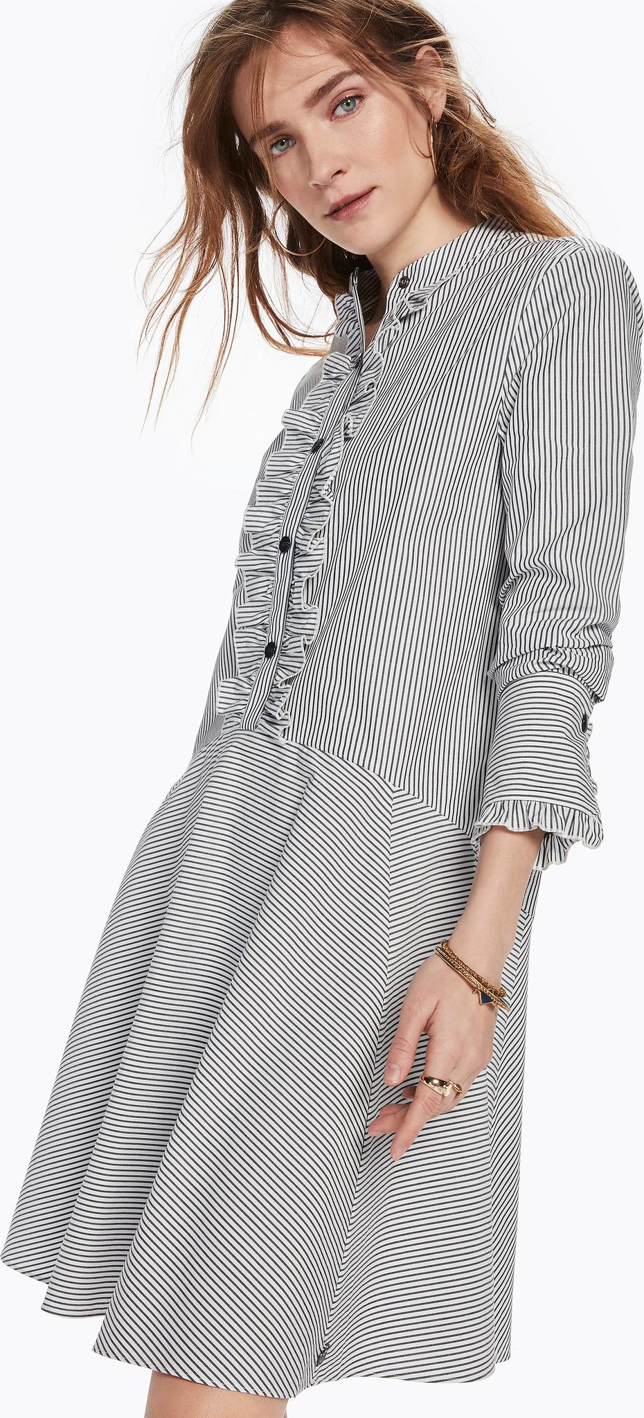 Product gallery image number 2 for product Ruffle Cotton Shirt Dress - Women's