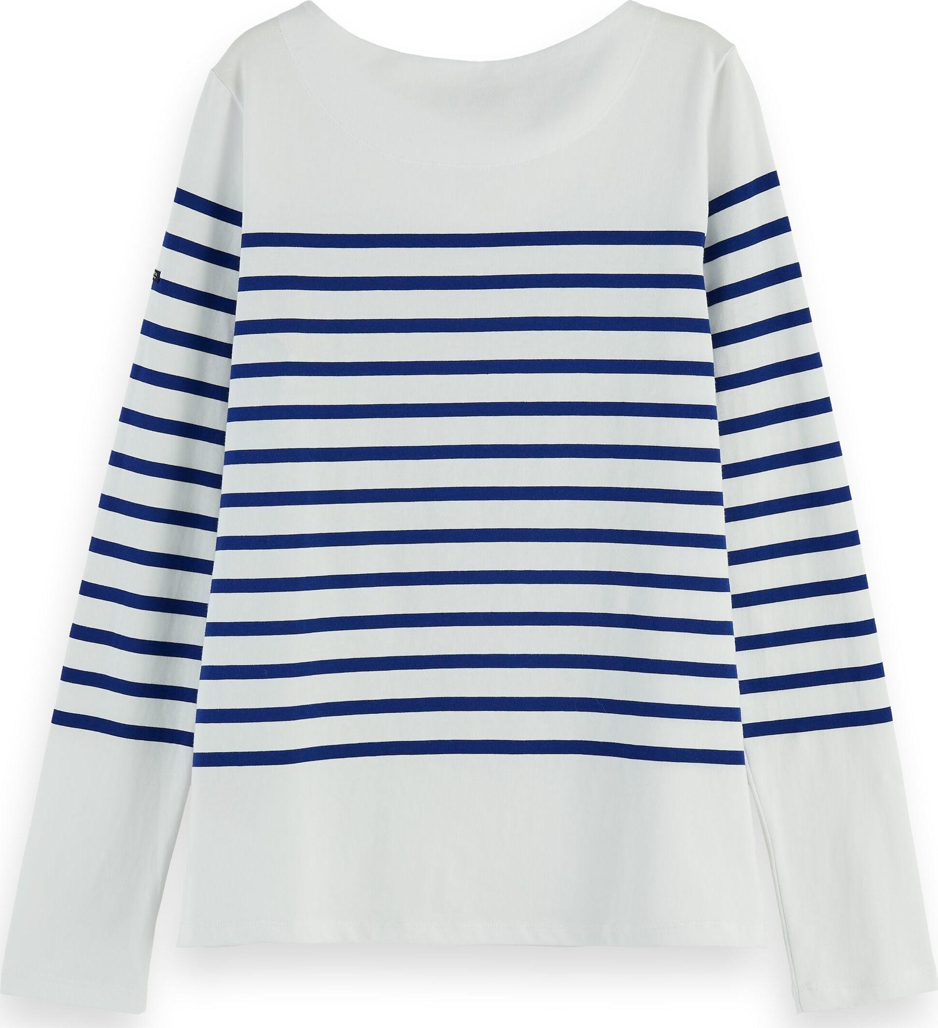 Product gallery image number 2 for product 100% Cotton Long Sleeve Breton T-Shirt - Women's