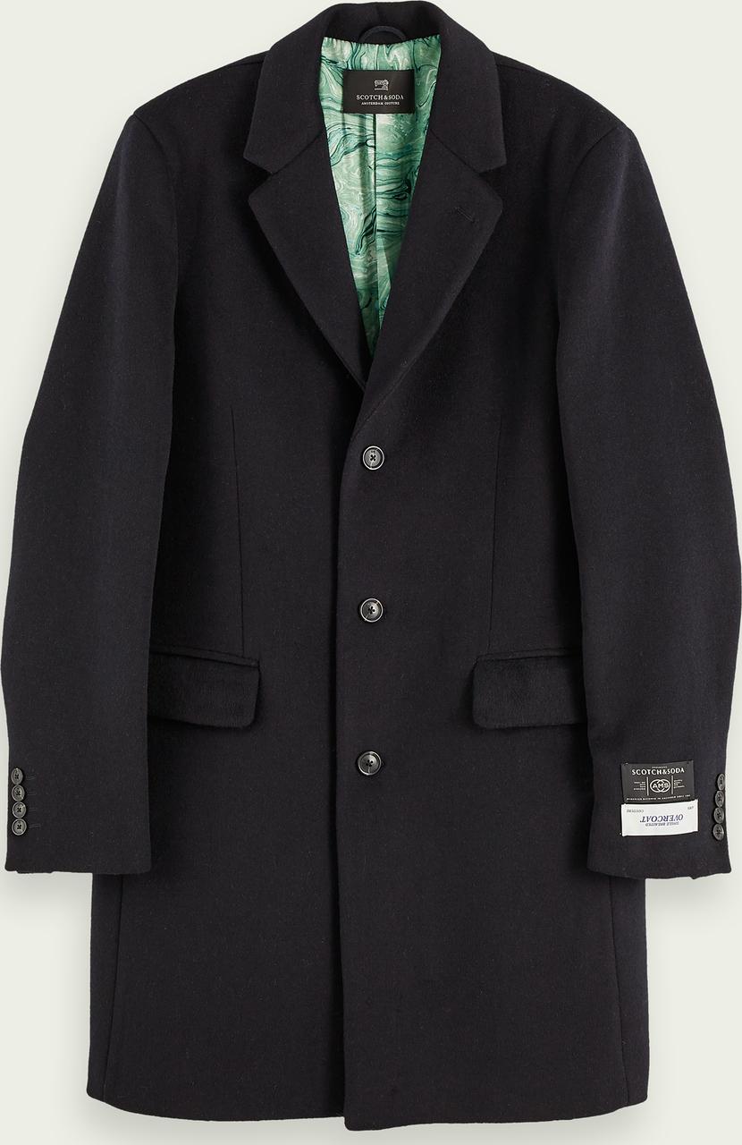 Product gallery image number 1 for product Classic Wool-Blend Single Breasted Overcoat - Men's
