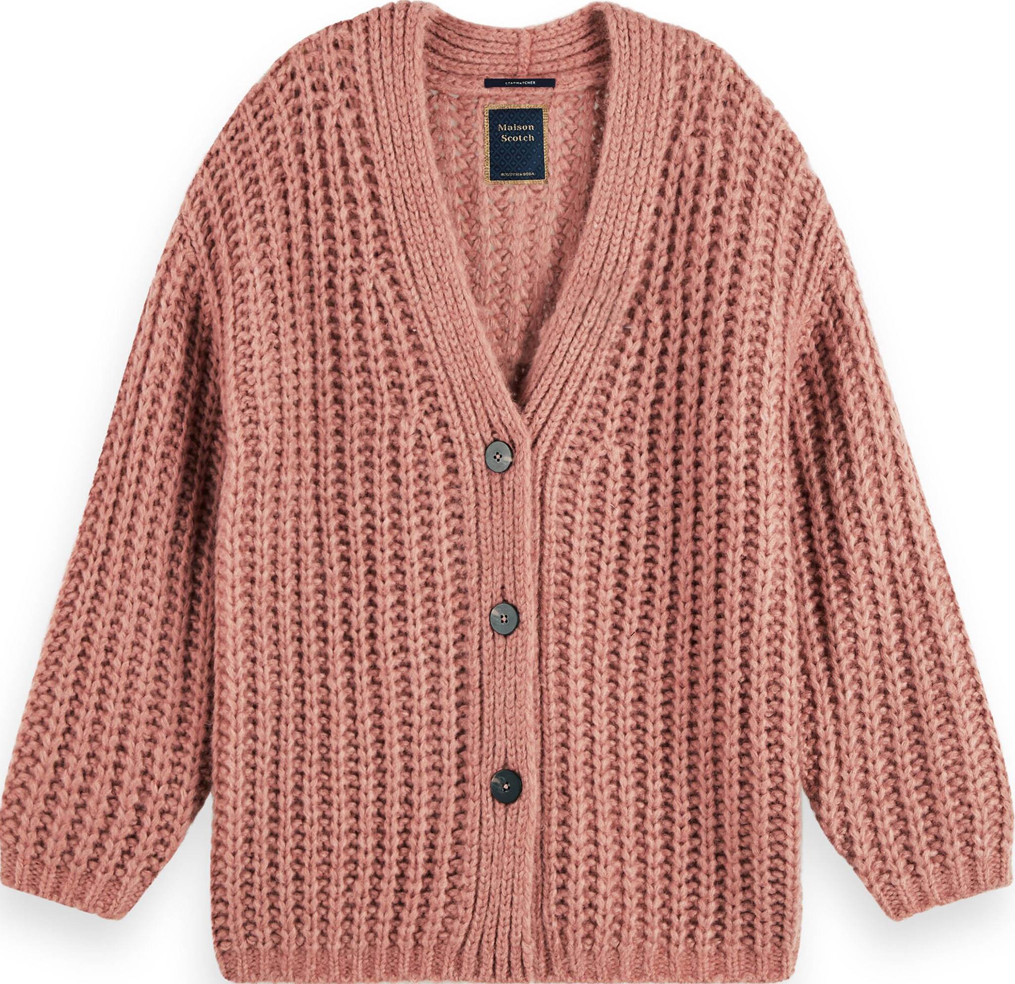 Product gallery image number 1 for product Oversized cardigan in fuzzy yarn - Women's