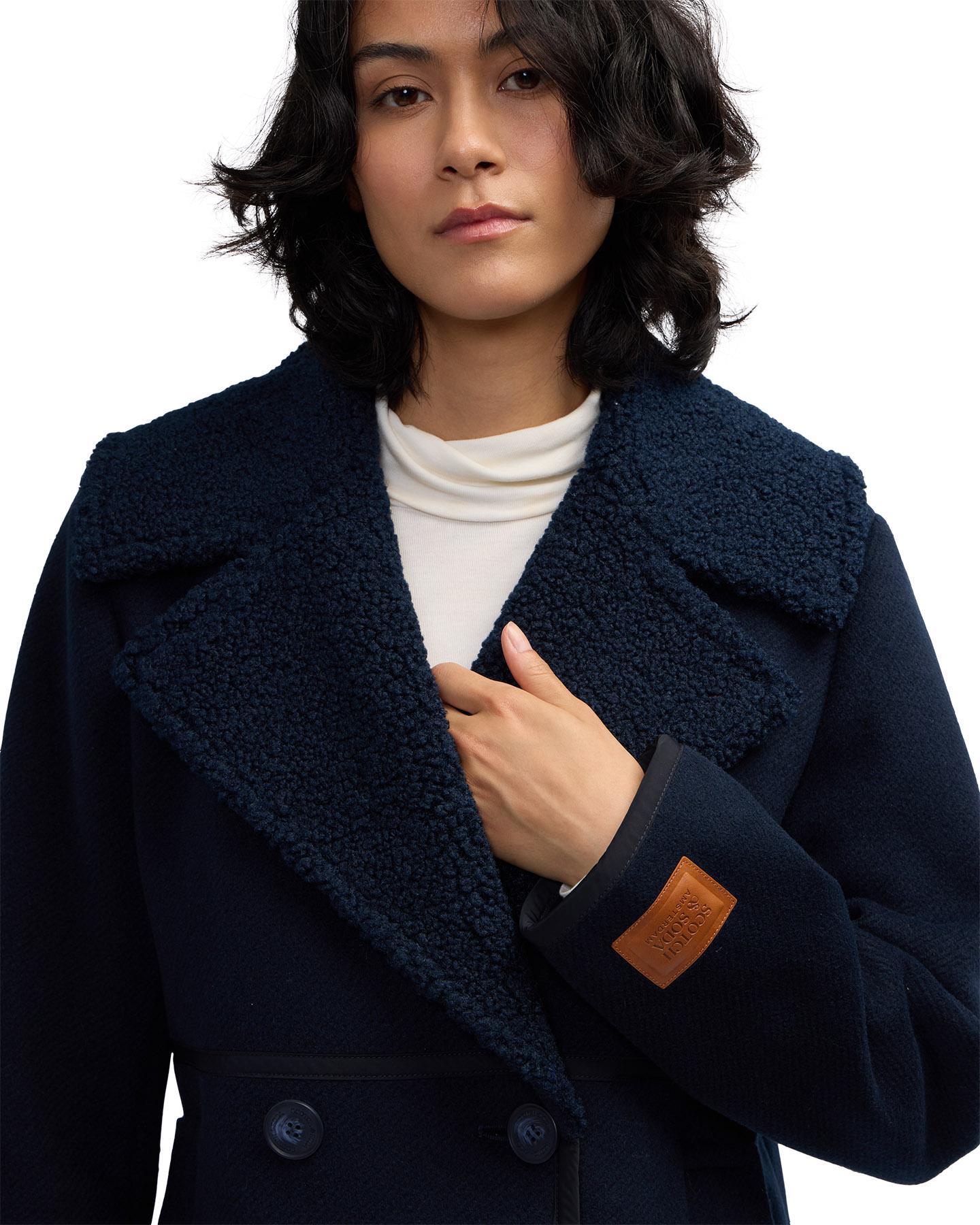 Product gallery image number 5 for product Runa Sherpa Collar Peacoat - Women's