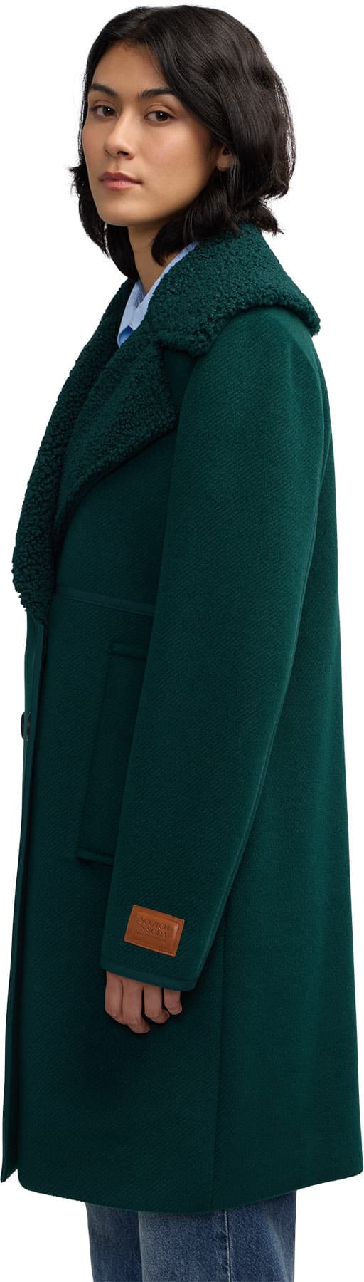 Product gallery image number 3 for product Runa Sherpa Collar Peacoat - Women's