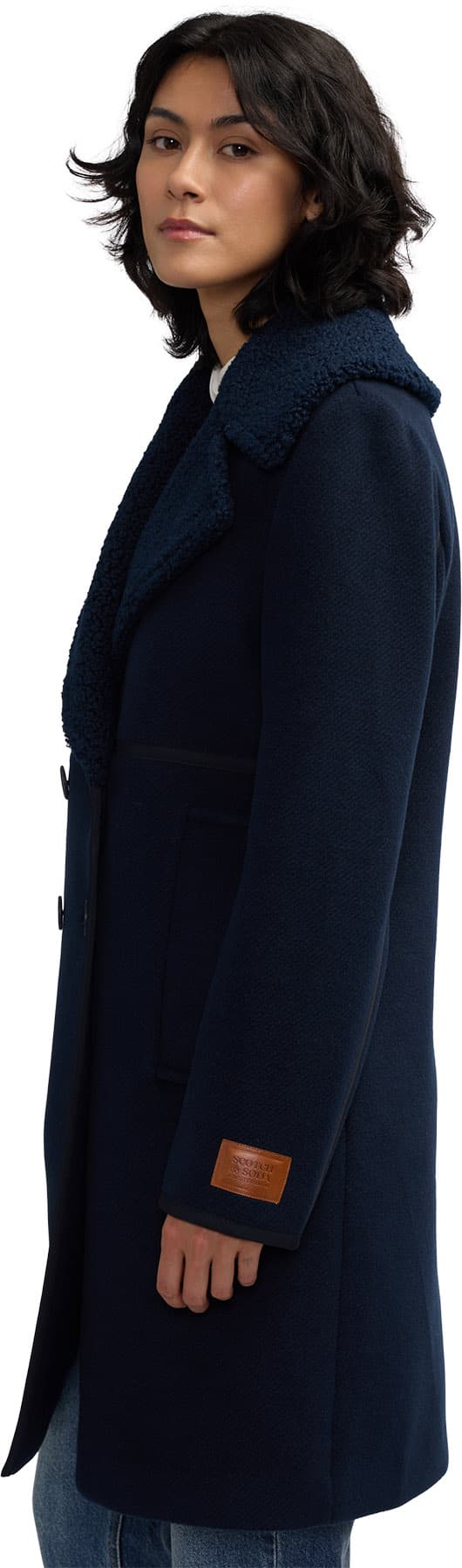 Product gallery image number 3 for product Runa Sherpa Collar Peacoat - Women's