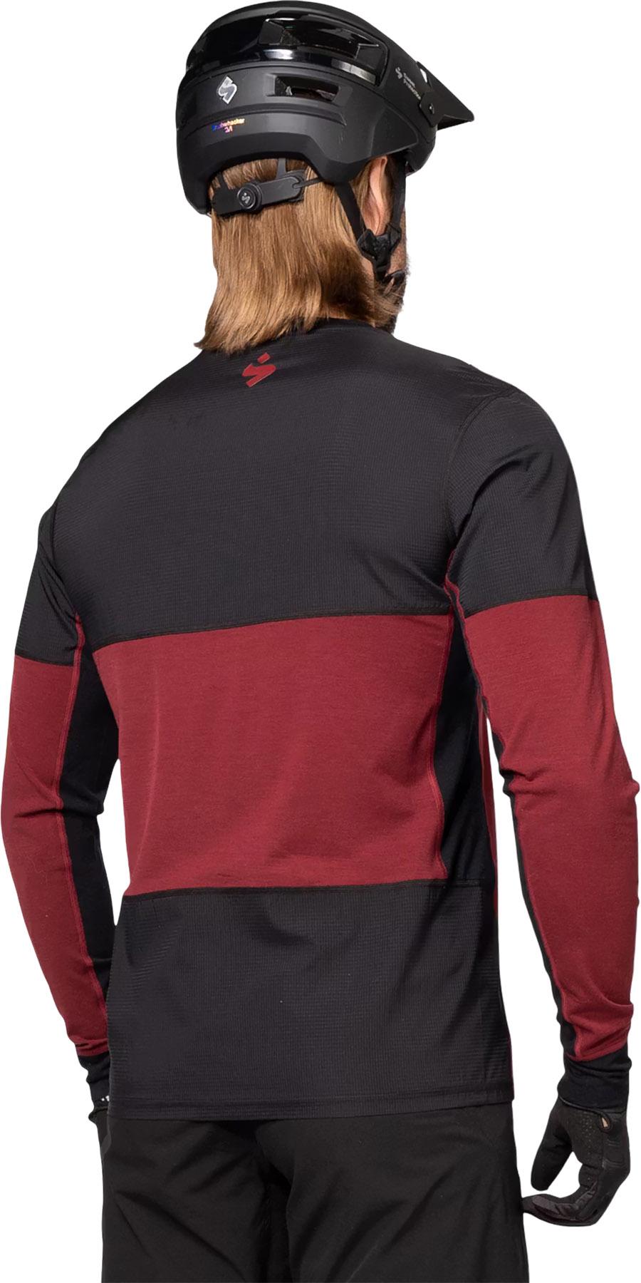 Product gallery image number 2 for product Maillot à manches longues hybride en laine mérinos Hunter - Homme