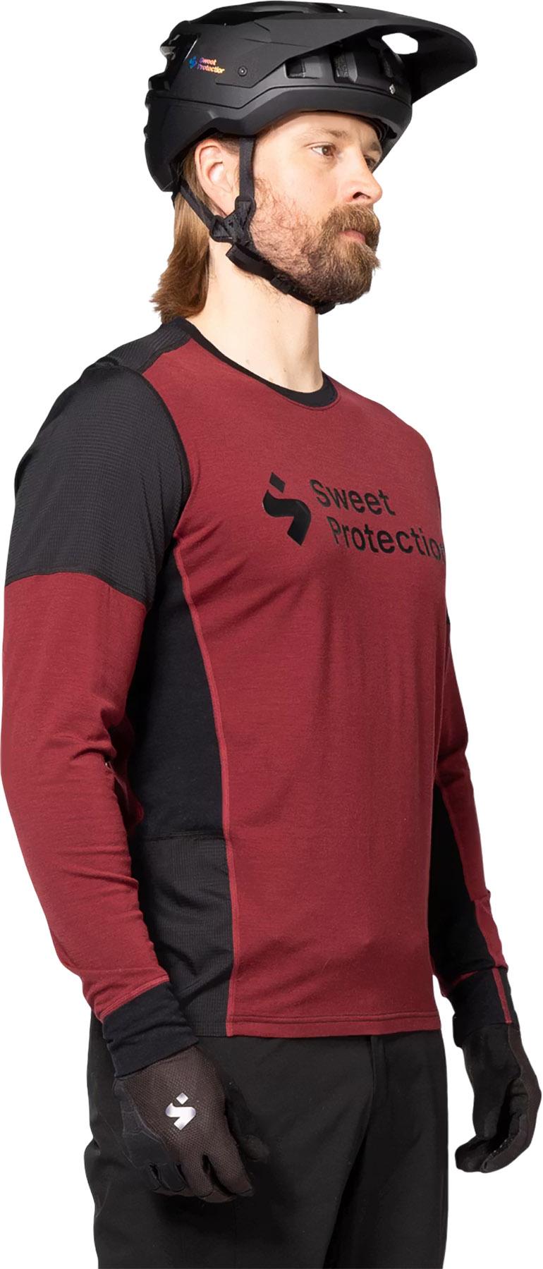 Product gallery image number 5 for product Maillot à manches longues hybride en laine mérinos Hunter - Homme