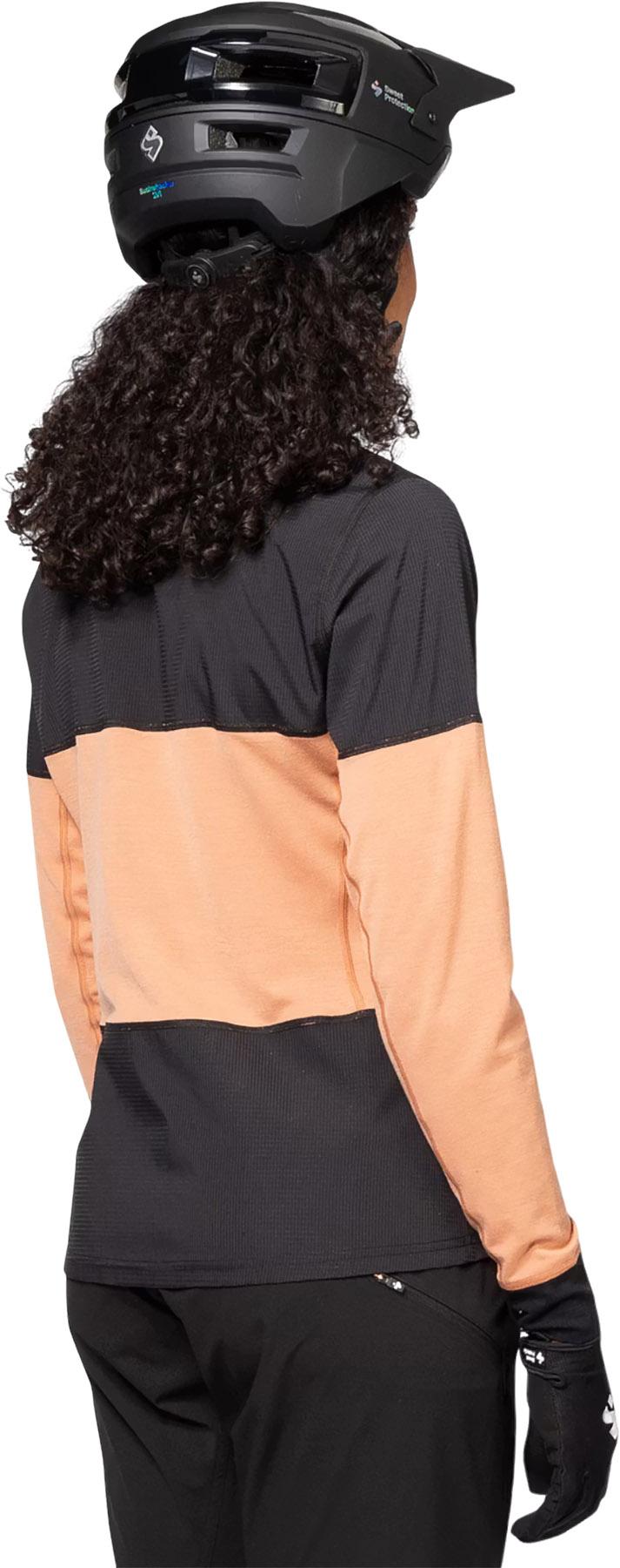 Product gallery image number 2 for product Maillot à manches longues hybride en laine mérinos Hunter - Femme