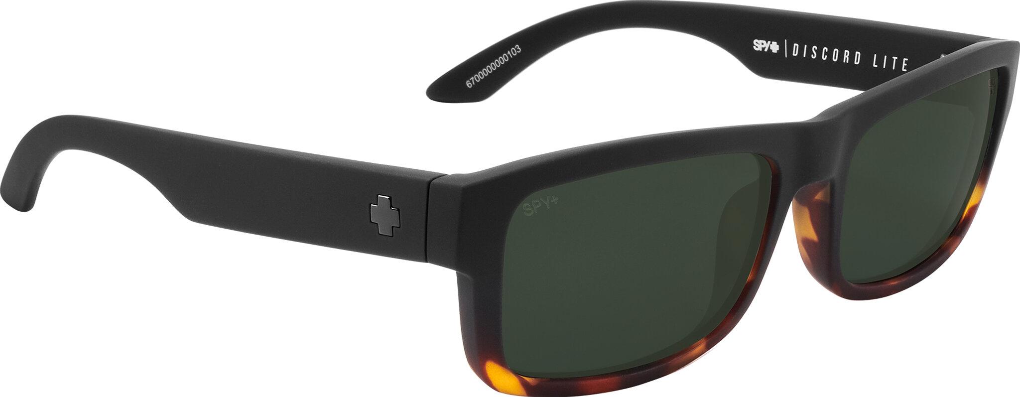Product gallery image number 3 for product Discord Lite Sunglasses - Soft Matte Black Tort Fade - Happy Gray Green Polar