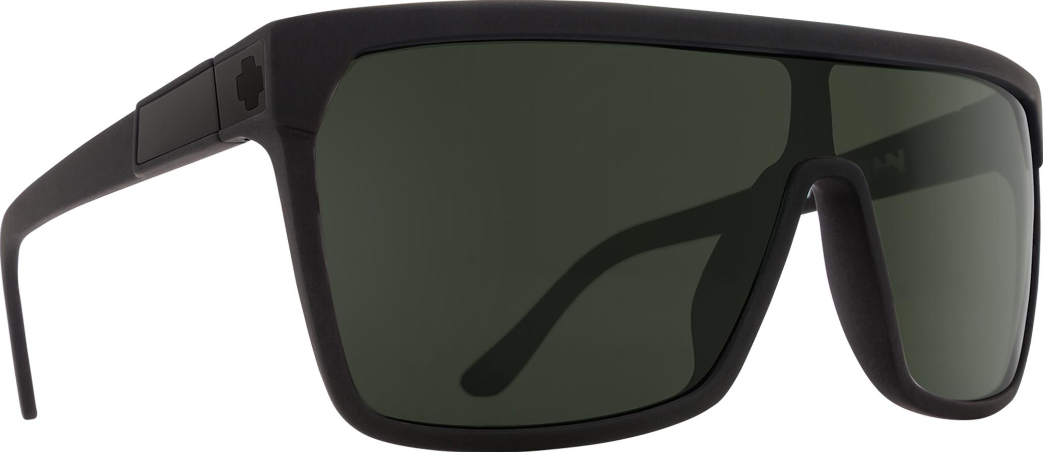 Product image for Flynn Sunglasses - Soft Matte Black Frame - Happy Gray Green Lens