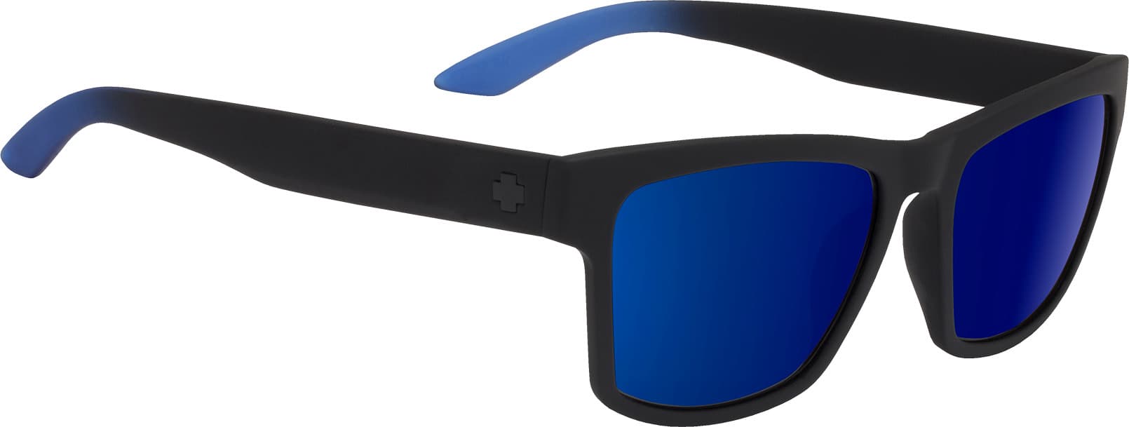Product gallery image number 3 for product Haight 2 Sunglasses - Soft Matte Black and Blue Fade - Happy Gray Green with Dark Blue Flash Lens