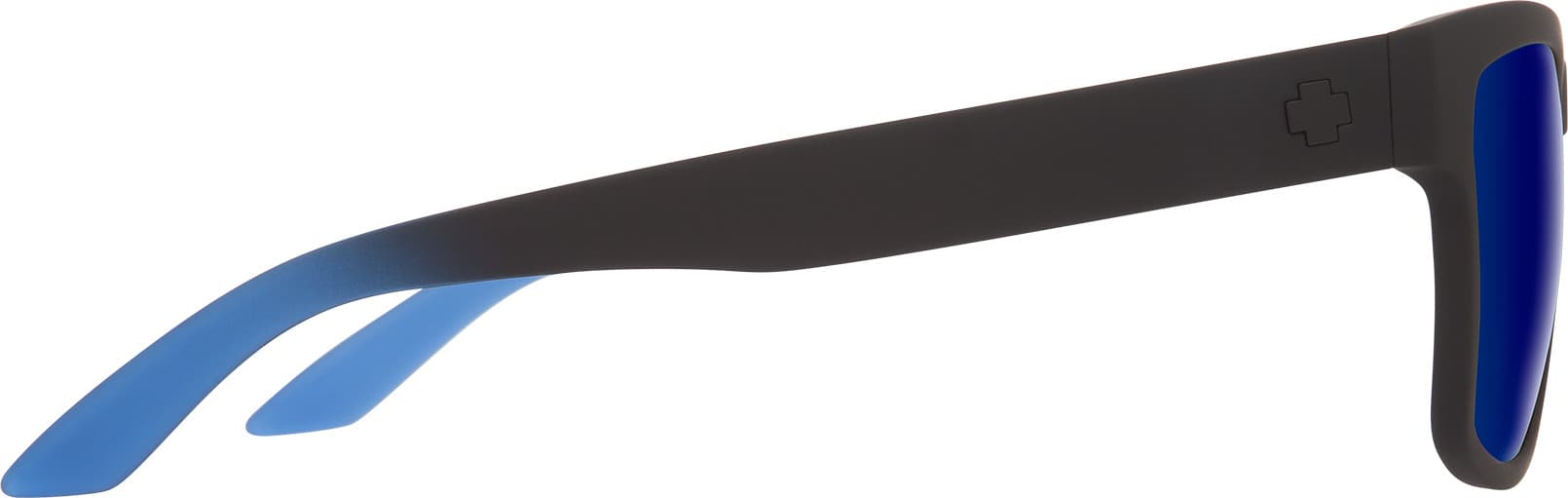 Product gallery image number 4 for product Haight 2 Sunglasses - Soft Matte Black and Blue Fade - Happy Gray Green with Dark Blue Flash Lens
