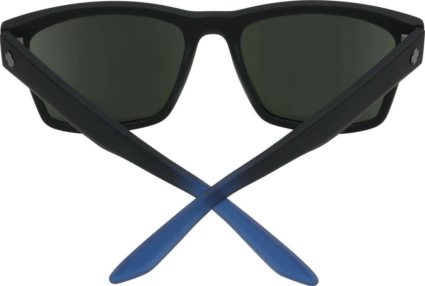 Product gallery image number 5 for product Haight 2 Sunglasses - Soft Matte Black and Blue Fade - Happy Gray Green with Dark Blue Flash Lens