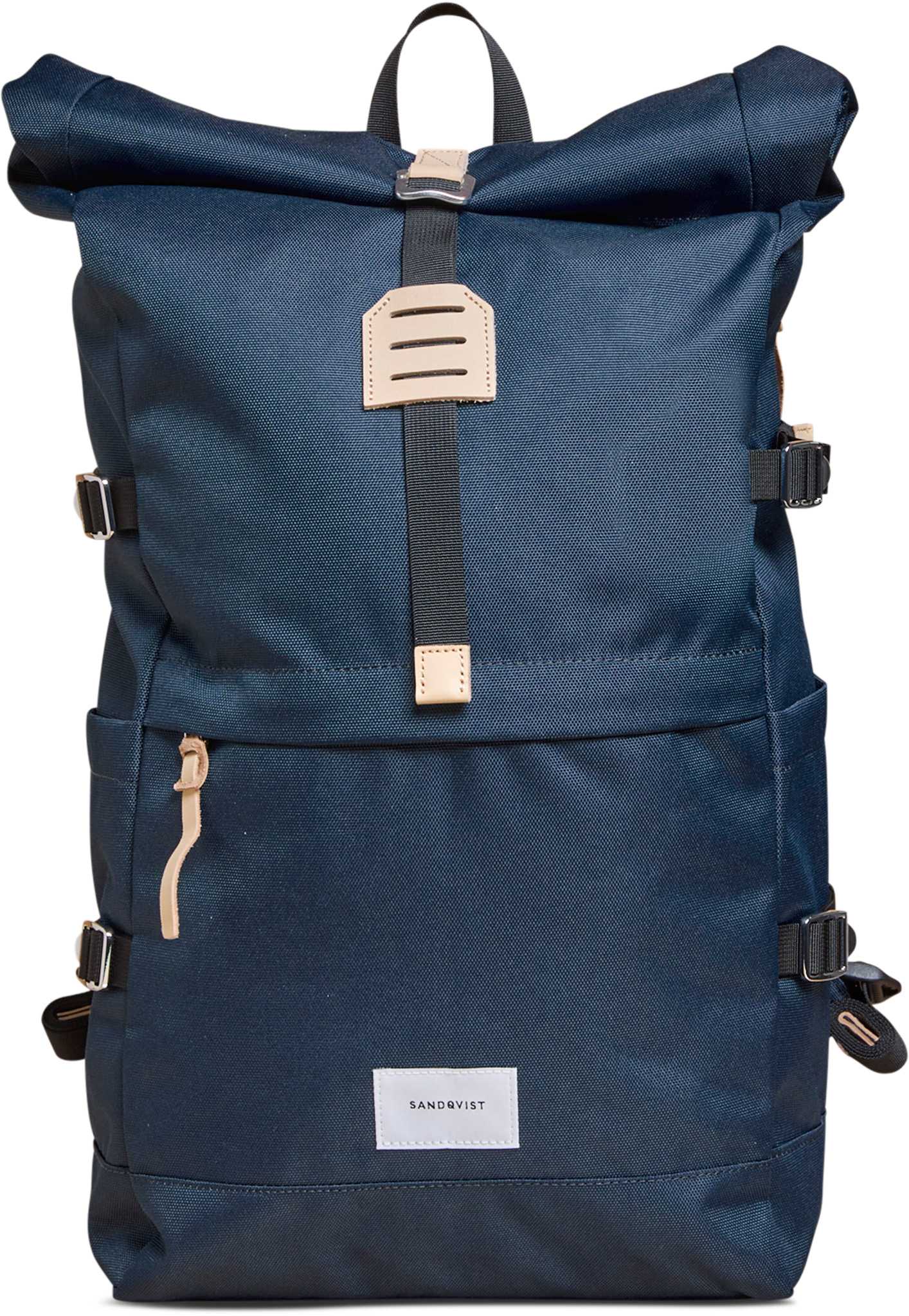 Navy - Natural Leather