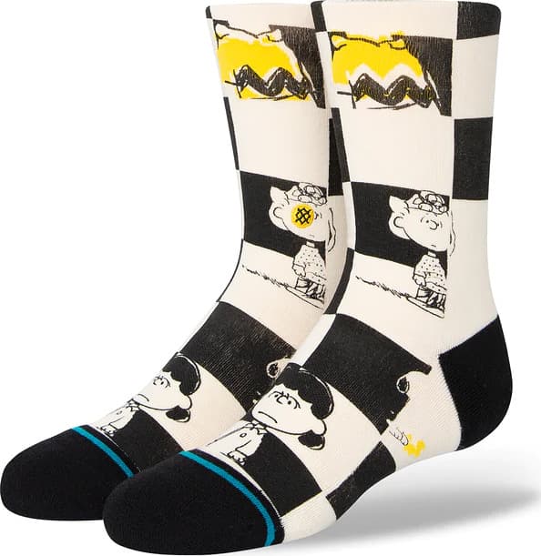 Product gallery image number 1 for product Peanuts X Stance Checked Crew Socks - Kids