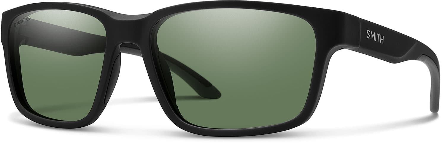 Product gallery image number 1 for product Basecamp Sunglasses - Matte Black Frame - ChromaPop Polarized Gray Green