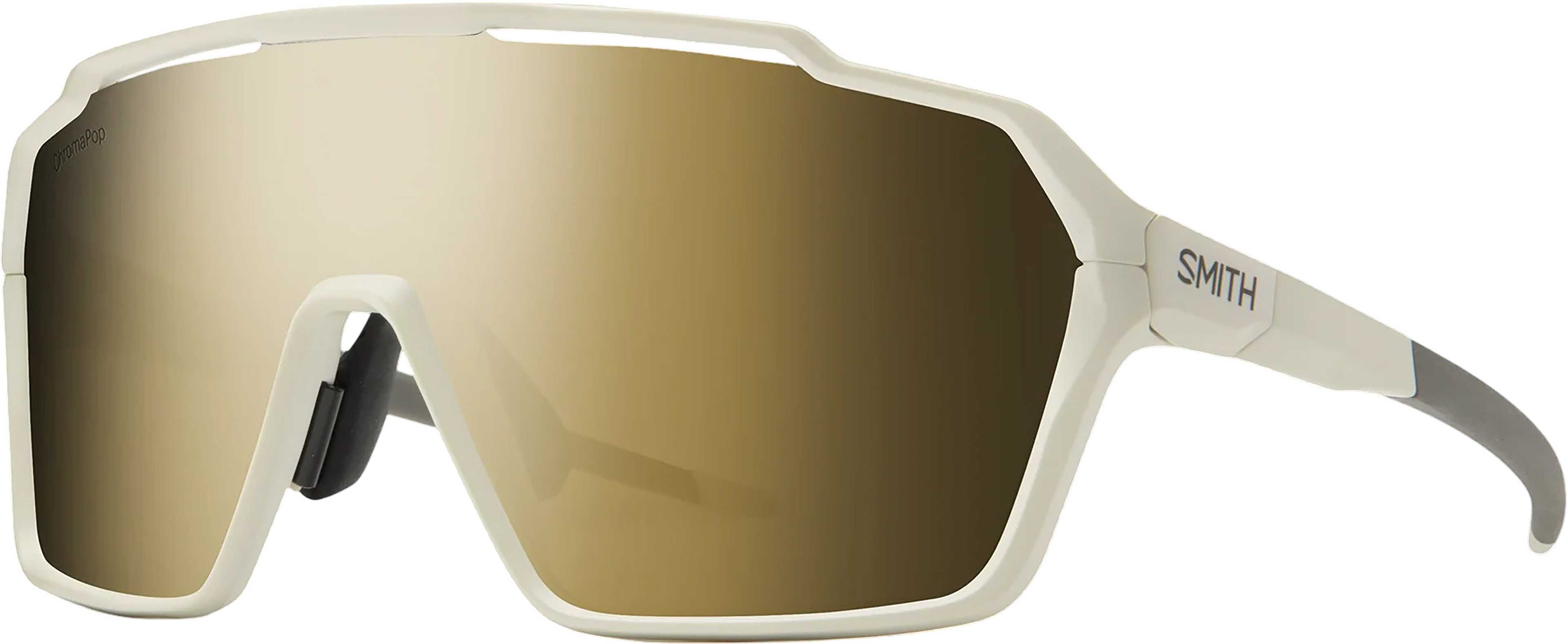 Matte Bone - Chromapop Black Gold Mirror Lense - Clear Spare Lense