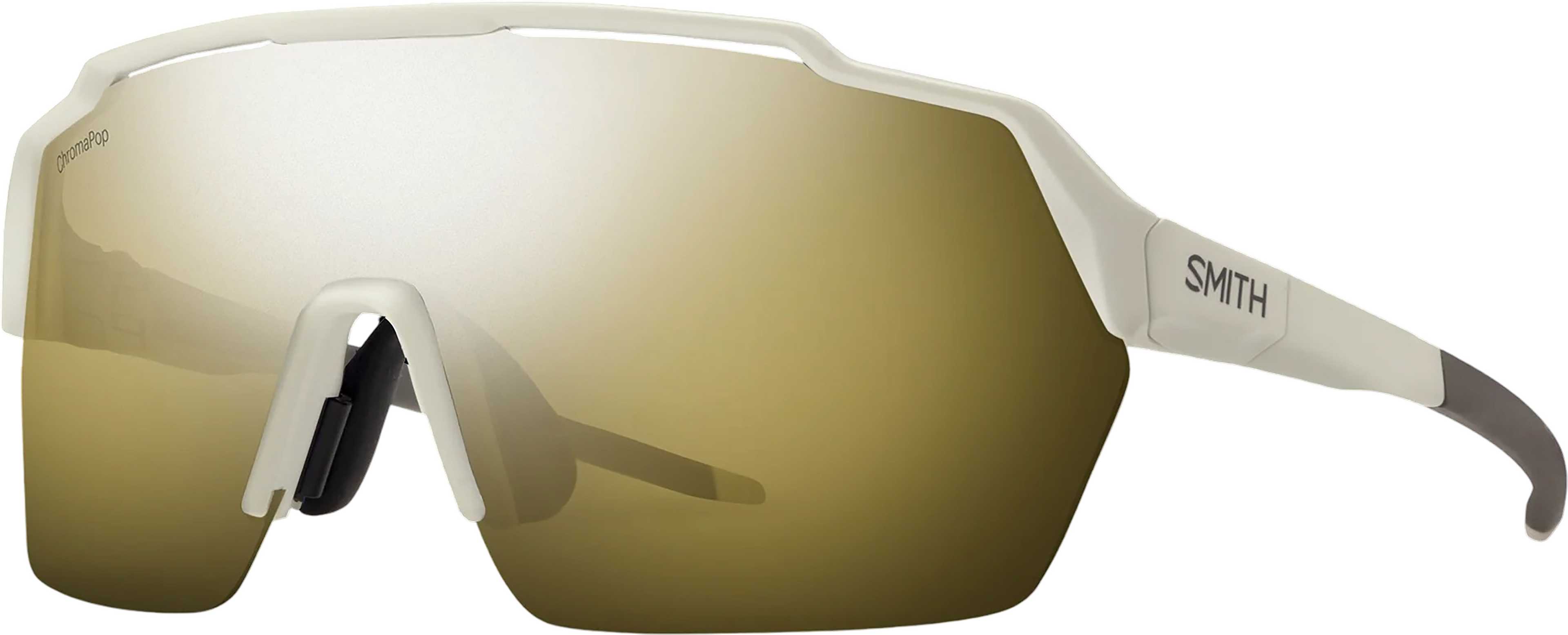 Matte Bone - Chromapop Black Gold Mirror Lense - Clear Spare Lense