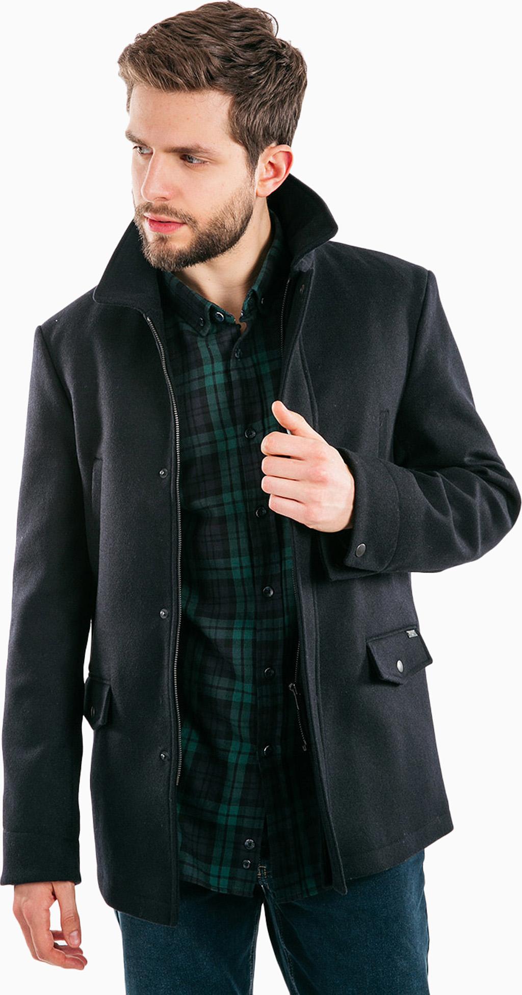 Numéro de l'image de la galerie de produits 1 pour le produit Veste caban St-Bruno col chemise en laine mélangée - Homme