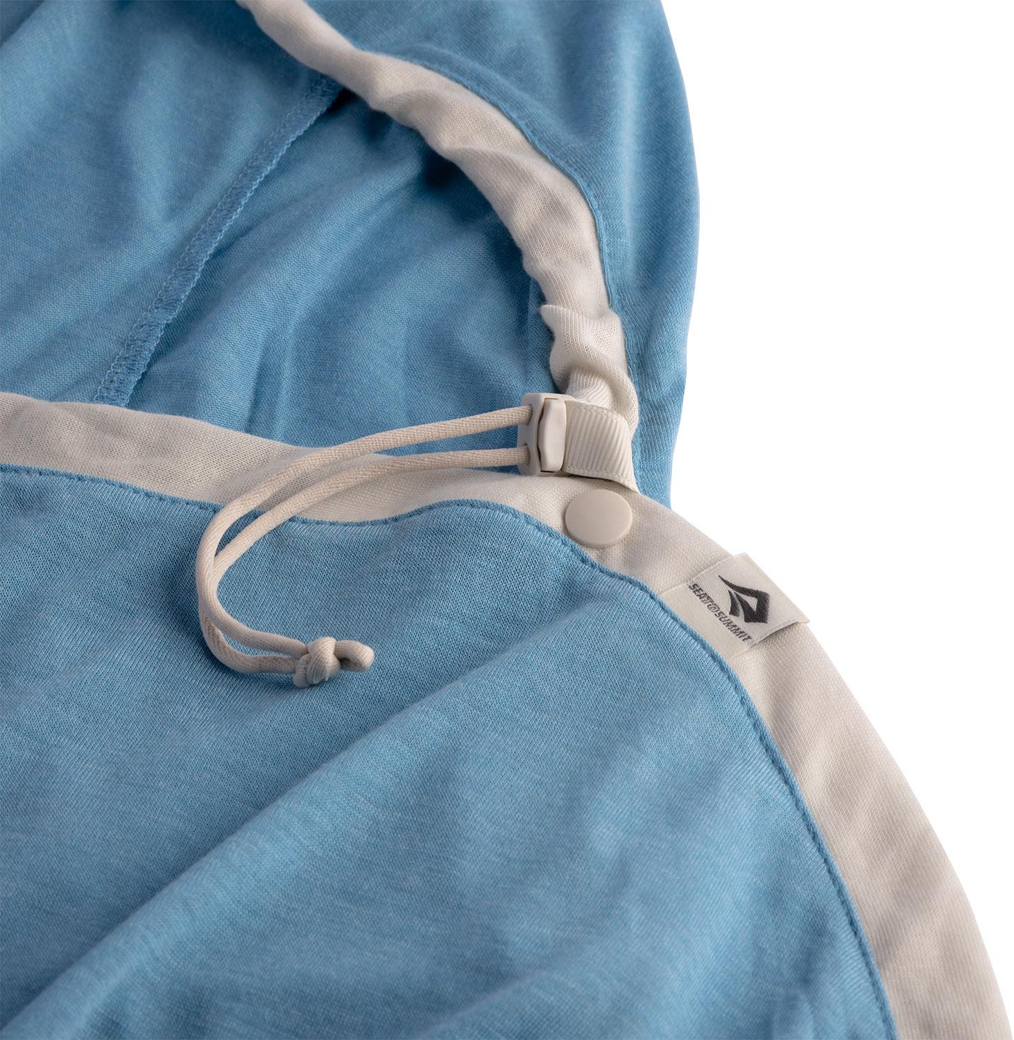 Product gallery image number 3 for product Breeze Lightweight Sleeping Bag Liner with Pillow Sleeve - Rectangular