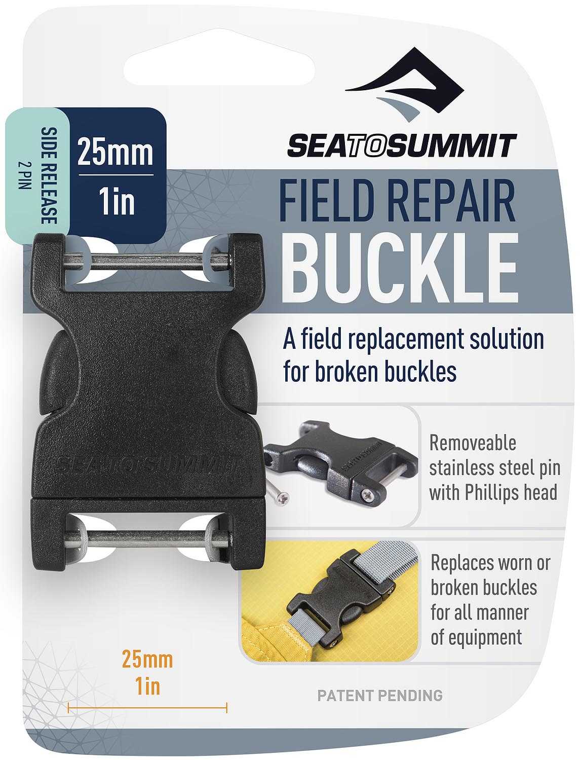 Product image for Side Release Field Repair Buckle with Removable Pin 25mm