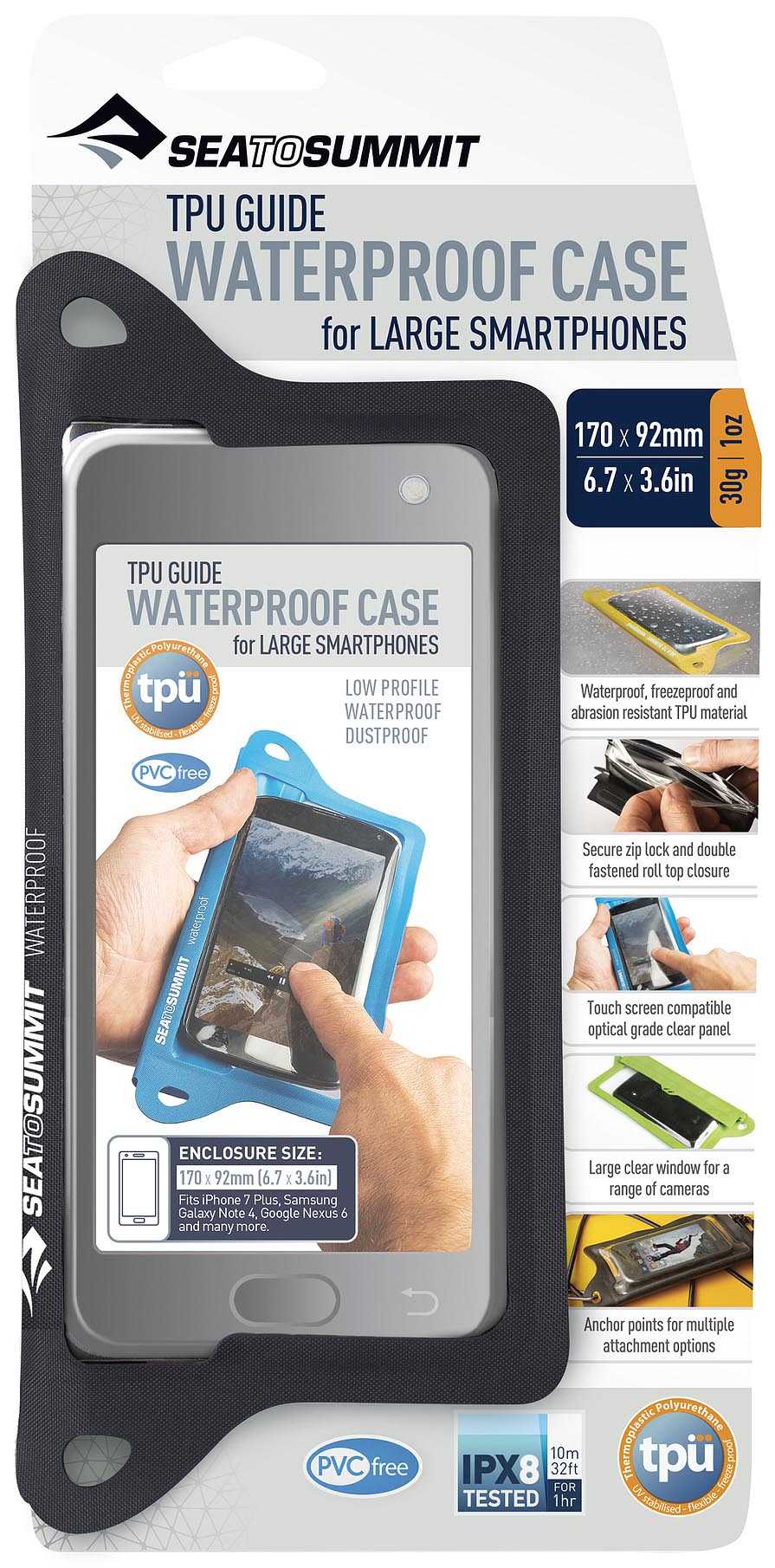 Product image for TPU Guide Waterproof Case for Large Smartphones