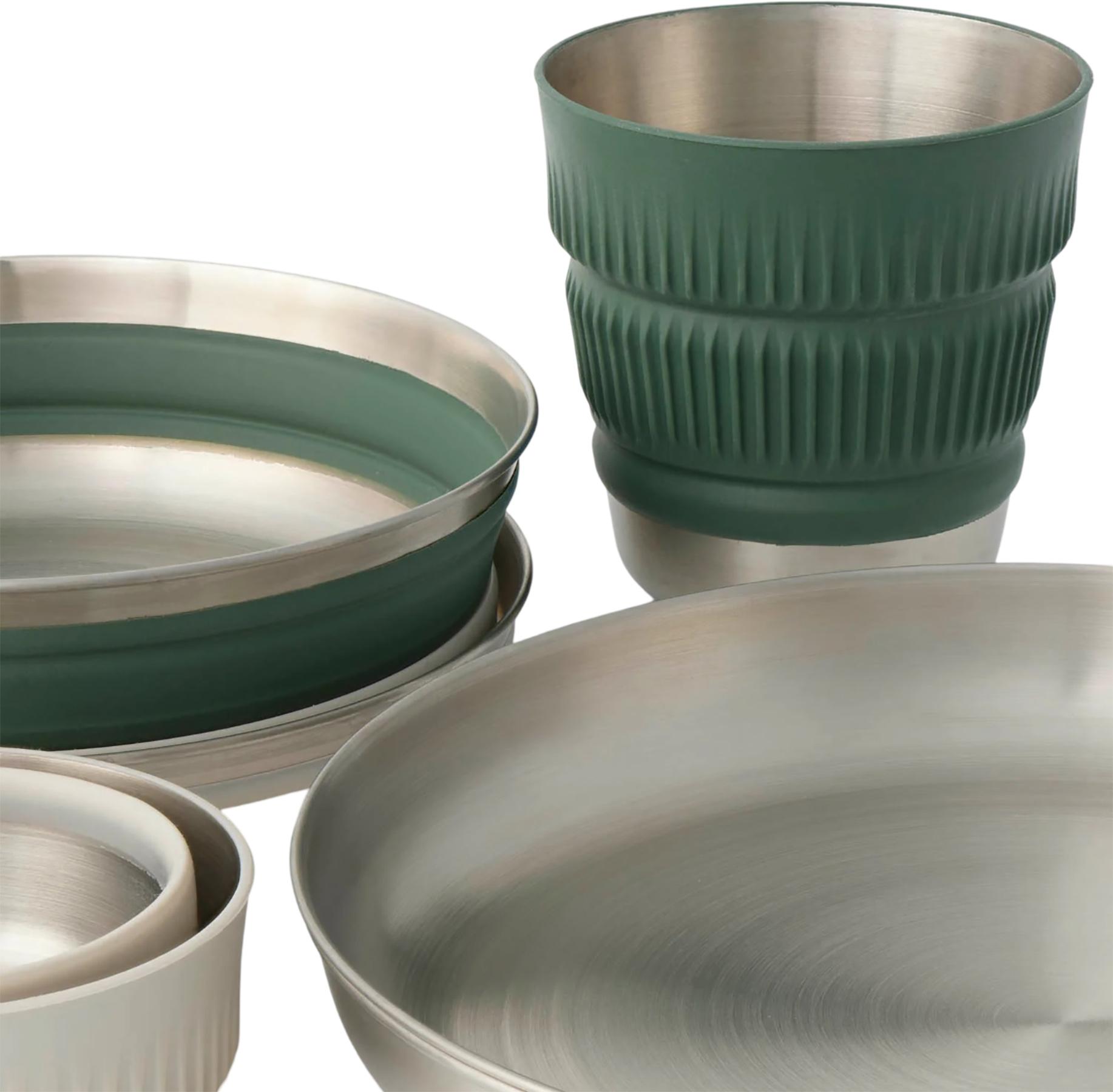 Product gallery image number 2 for product Detour 6 Piece Stainless Steel Collapsible Dinnerware Set