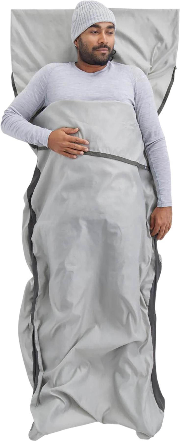 Product gallery image number 4 for product Silk Blend Sleeping Bag Liner with Pillow Sleeve - Rectangular