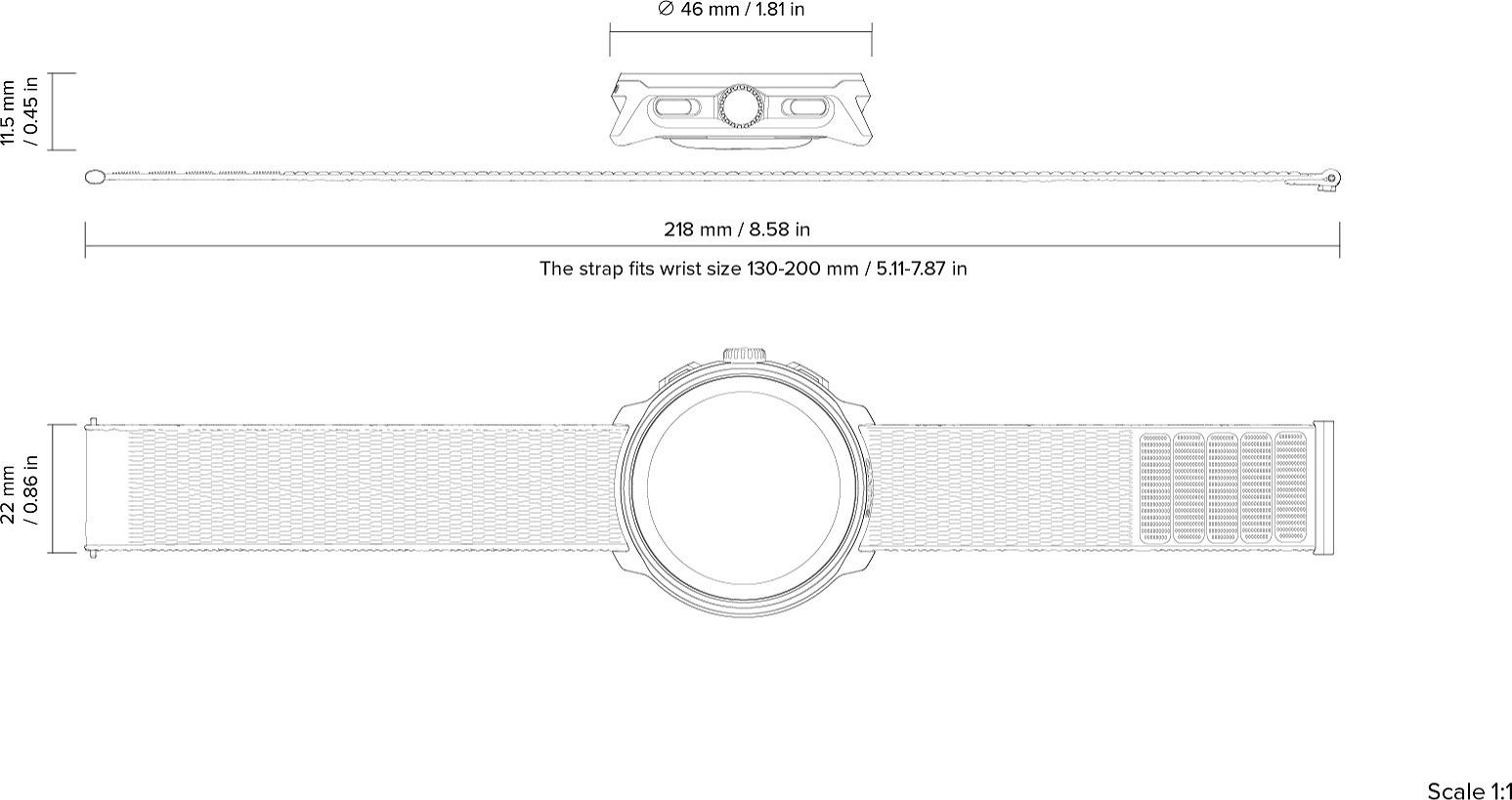 Product gallery image number 5 for product Suunto Run Sports Watch with Silicone Strap