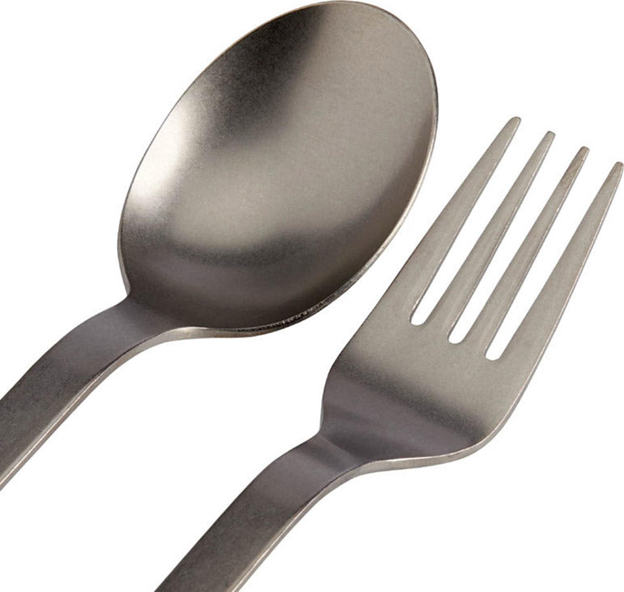 Product gallery image number 5 for product Titanium Fork & Spoon Set