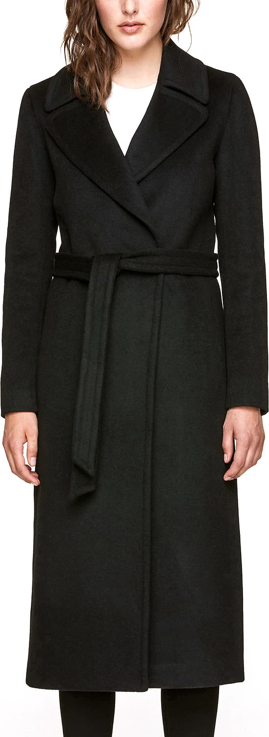 Product gallery image number 2 for product Adelaida Long Wool Coat, Belt - Women's