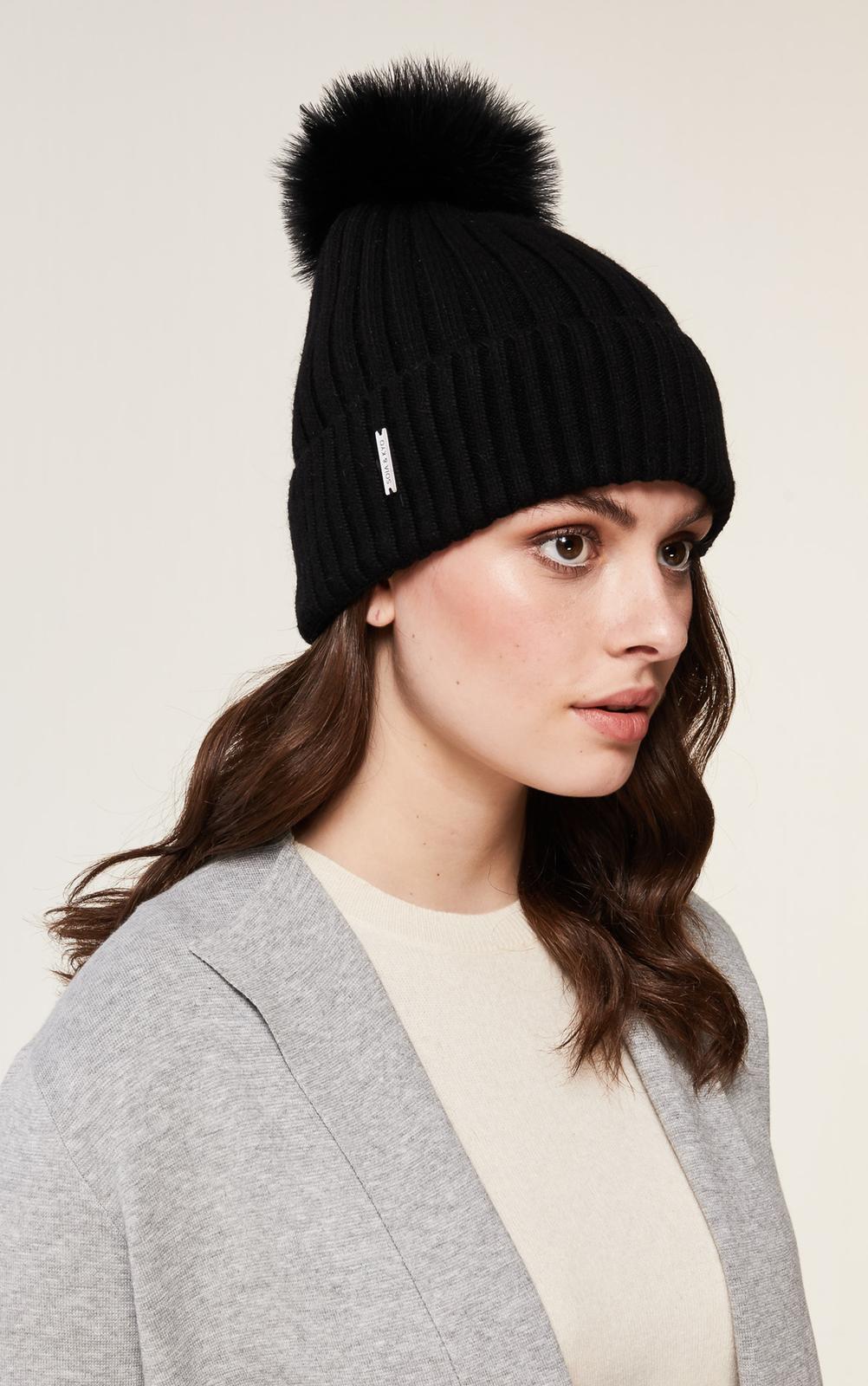 Product gallery image number 2 for product Ciel Beanie, Turkey Fur Pompom - Women's