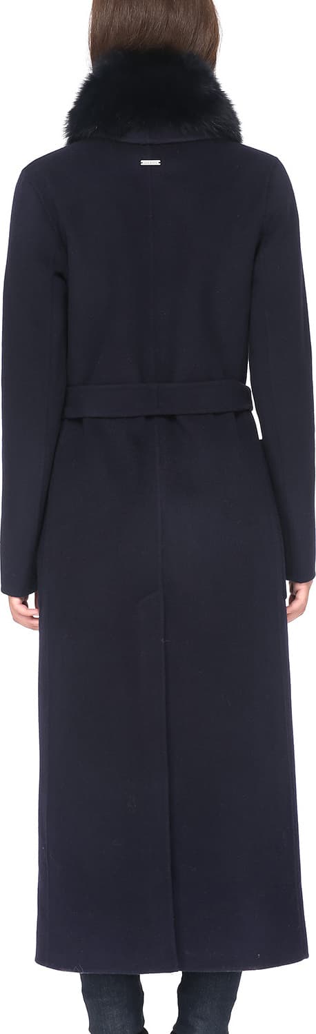 Product gallery image number 2 for product Daphne Wool Coat - Fox Fur - Women's