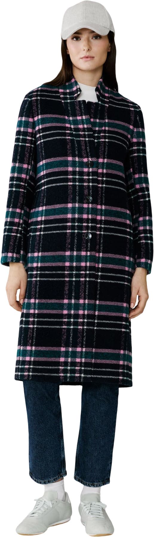 Product gallery image number 4 for product Daine-C Plaid Midi Coat - Women's