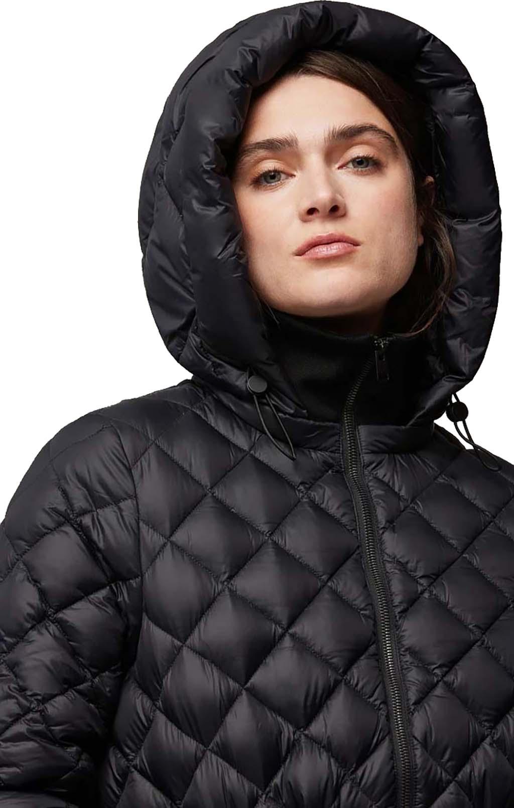 Product gallery image number 5 for product Aime Sustainable Calf-Length Lightweight Down Coat with Hood - Women's
