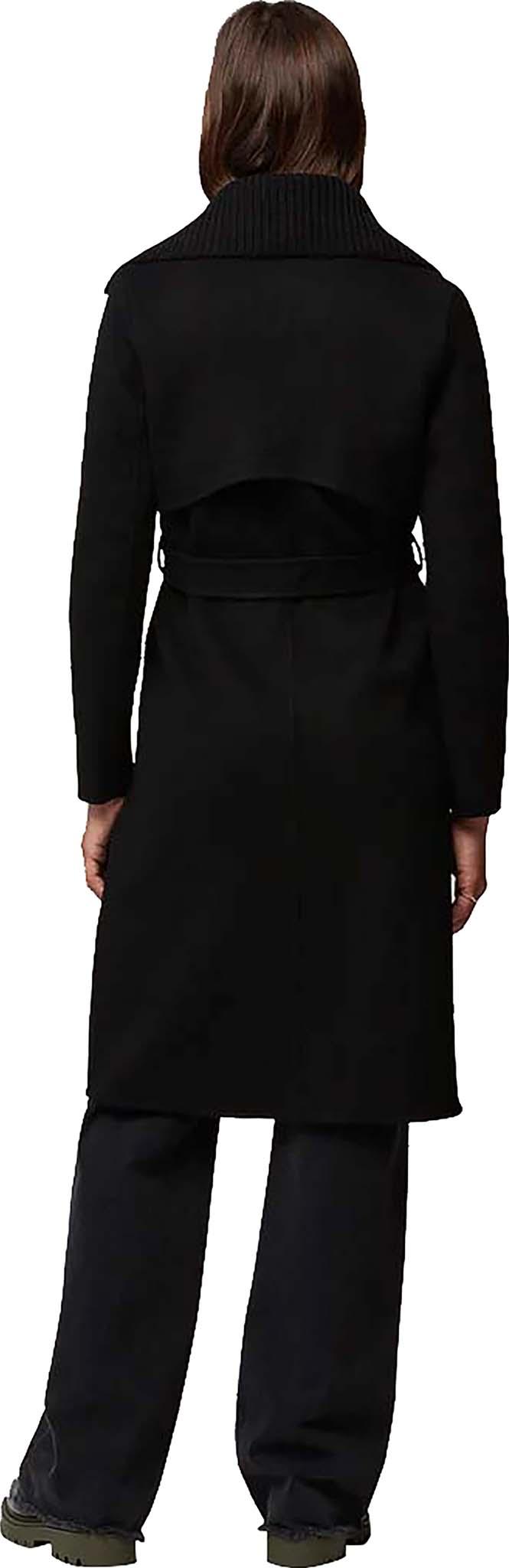 Product gallery image number 2 for product Anna Double-Face Wool Coat with Detachable Chunky Knit Collar - Women's