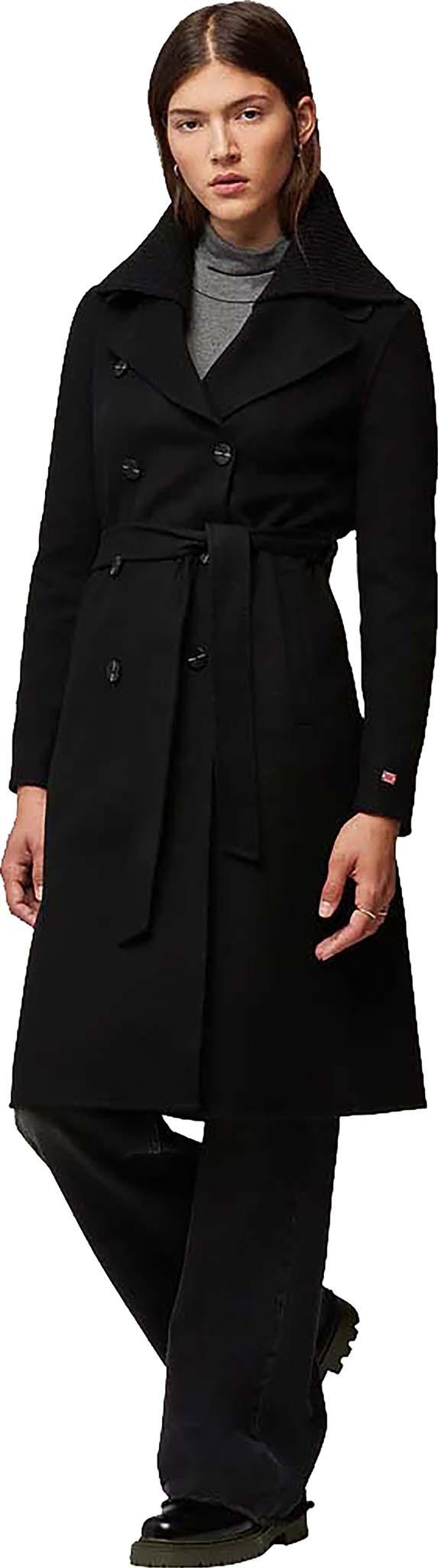 Product gallery image number 4 for product Anna Double-Face Wool Coat with Detachable Chunky Knit Collar - Women's