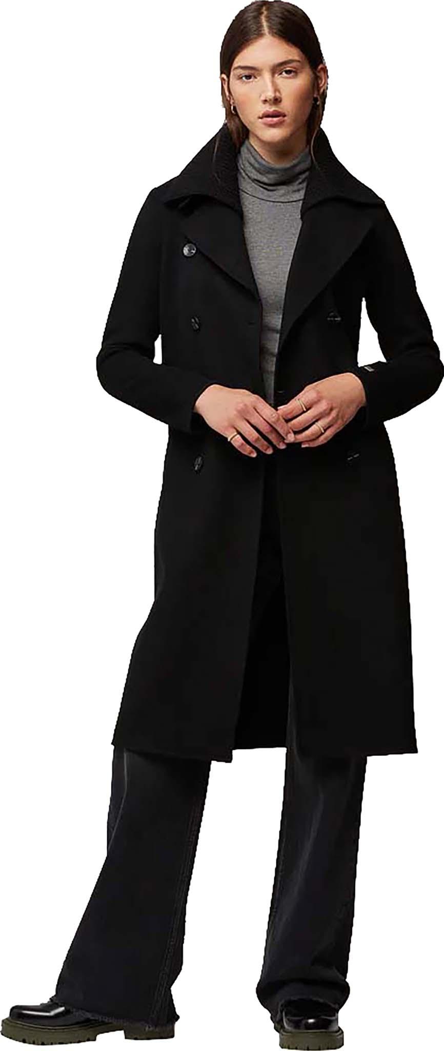 Product gallery image number 5 for product Anna Double-Face Wool Coat with Detachable Chunky Knit Collar - Women's